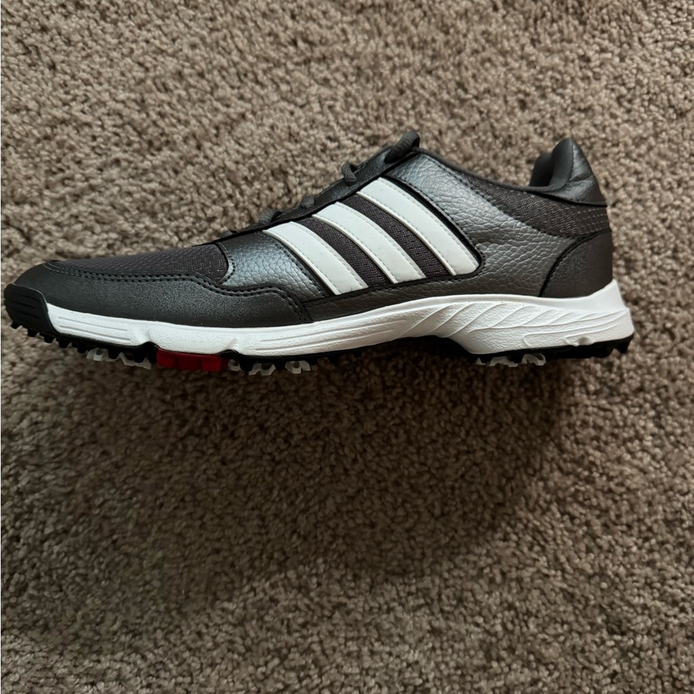Adidas Men's Black and White Athletic Sneakers